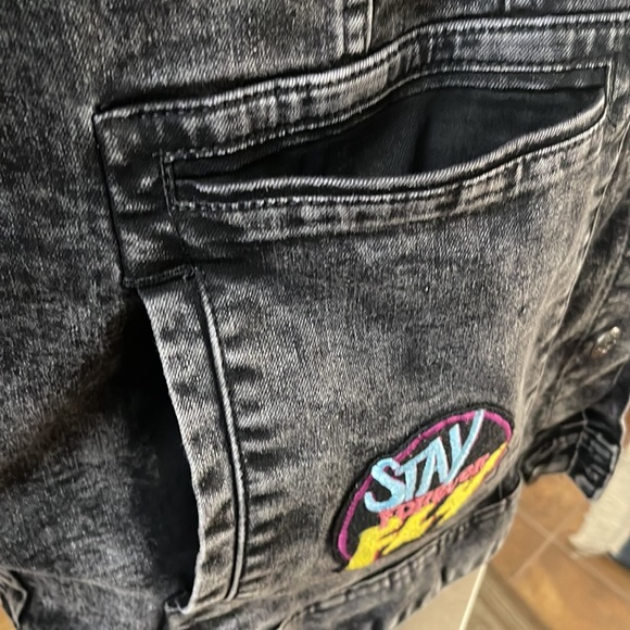 Born Fly Living Fly Black Wash Stretch Denim Button Front Jacket XXL - Picture 10 of 13